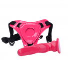 Дилдо силиконовый красный с ремнями photo 4