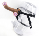 Большой фаллоимитатор изогнутый с ремнями, 24 см photo 6