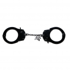 Черные наручники из нержавеющей стали с замком photo 3