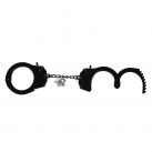 Черные наручники из нержавеющей стали с замком photo 4