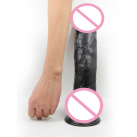 Фаллоимитатор. Реалистичный. Силикон. На присоске. Черный. photo 2