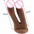 Фаллоимитатор. Двойной. Силикон. На присоске. photo 3