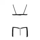 Комплект белья KASSANDRA SET OpenBra black S/M - Passion Exclusive: лиф из бахромы, трусики-юбка photo 4