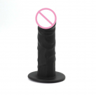 Черный силиконовый фаллоимитатор, 145 * 35 мм  photo 3