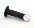 Черный силиконовый фаллоимитатор, 145 * 35 мм  photo 2