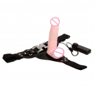 Страпон с бляхой и вибратором из киберкожи photo 6