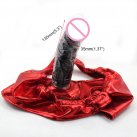 Фаллоимитатор реалистичный с красными/розовыми/золотыми трусами photo 1