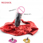 Фаллоимитатор реалистичный с красными/розовыми/золотыми трусами photo 2