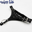 Черные кожанные стринги photo 4