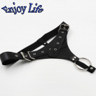 Черные кожанные стринги photo 3