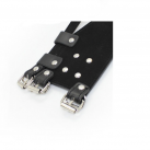 Кляп с ошейником и поводком из кожи БДСМ photo 1