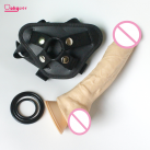 Фаллоимитатор черный с ремнями photo 3