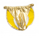 Женские сексуальные трусики открытые сзади, цвет золотистый photo 1