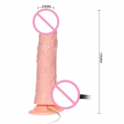 Фалоімітатор реалістичний надуною з вібрацією, батарея: 2aa photo 1