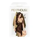 Бэби-долл с ажурным браллетом и высоким разрезом Penthouse - Sweet Beast Black M/L photo 3