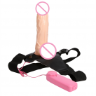 Силиконовый страпон с вибрацией 18 см  photo 3