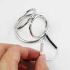 Металлическая плеть и кольцо на пенис Estim для электростимуляции photo 1