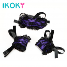 Сексуальная маска на глаза и наручники для рук IKOKY Eye Mask Blindfold, 2 шт/комплект photo 2