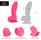 Ребристий фалоімітатор на присосці ADDICTION — Tom 7″ Dildo With Balls — Pink, віброкуля в подарунок photo 5