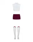 Еротичний костюм студентки Obsessive Student 4 pcs costume S/M, топ, спідниця, стринги, гольфи photo 4