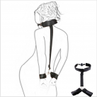 Нейлоновым наручники на руки с ошейником и силиконовым кляпом photo 2