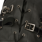 Кожаная маска на голову и кляп с фаллоимитатором, цвет черный photo 1