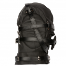 Кожаная маска на голову и кляп с фаллоимитатором, цвет черный photo 5