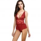 Красное кружевное эротическое белье photo 2