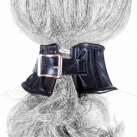 Сексуальный черный манжет на шею их искусственной кожи, размер S/M photo 1