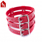 Ошейник кожаный с кольцами. Тройной. photo 5