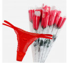 Эротические красные кружевные трусики photo 2