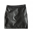 Эксклюзивные сексуальные черные трусики-юбка из искусственной кожи photo 5