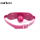 Кляп из кожи на ремешке для БДСМ, 2 цвета photo 2