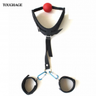 Кляп с мячиком и наручными манжетами. photo 2