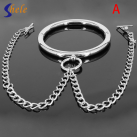 Ошейник с зажимами для сосков. Нержавеющая сталь. Диаметр 14 см. photo 2