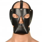 Мягкая кожаная маска на голову с открытым носом и глазами photo 2