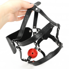 Мягкая кожаная маска IKOKY Oral Fixation на глаза с кляпом photo 6