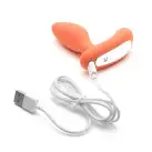 Вібропробка і масажер простати 2-в-1 KISTOY Gordon Orange з пультом ДК, гнучка ніжка photo 7