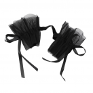 Кружевная маска на глаза и мягкие наручники, цвет черный photo 6