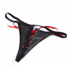 Трусики стринги БДСМ с низкой талией и шнуровкой photo 1