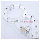 Пластиковые прозрачные наручники с замком для БДСМ photo 3