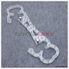 Пластиковые прозрачные наручники с замком для БДСМ photo 6