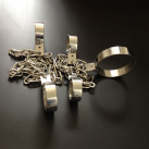 Ошейник и наручники на цепочке из нержавеющей стали для БДСМ photo 4