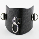 Черный кожаный ошейник, 10 шт. photo 3