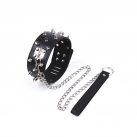 Ошейник с шипами и поводком на цепочке photo 3