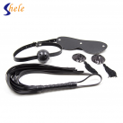 Секс набор: кляп, бюстгальтер, кнут, повязка на глаза. 4 шт. photo 2