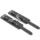 Наручники на цепочке. Черная кожа. photo 4