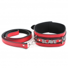 Кожаный ошейник с поводком, 52*5.5 см, длина поводка 85 см photo 2