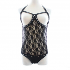 Кружевное боди с кожаными ремешками photo 6