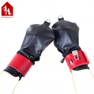 Черные кожаные перчатки Davidsource с замком photo 2